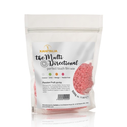 XANITALIA Cire épilation jetable sans bandes multidirectionnelle Fruit de la passion  500gr